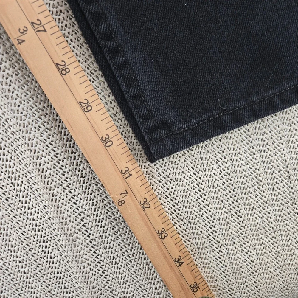 Levis 505 Jeans Mens 36x32 Black Straight Leg Denim Pants Classic Fit